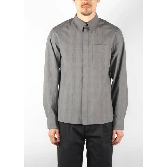 DRIES VAN NOTEN Mens Corran Shirt in Grey M - Picture 1 of 4
